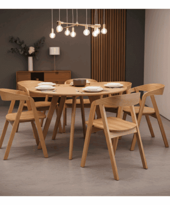 Solid Oak Nordic Chair – Scandinavian Minimalist Oak Seating