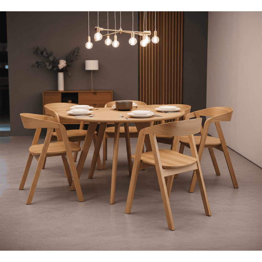 Solid Oak Nordic Chair – Scandinavian Minimalist Oak Seating