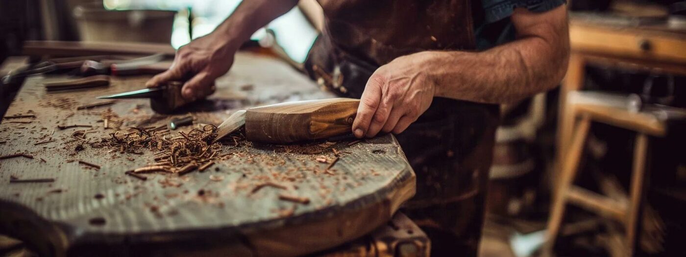 generate a person who is restoring the furnitures