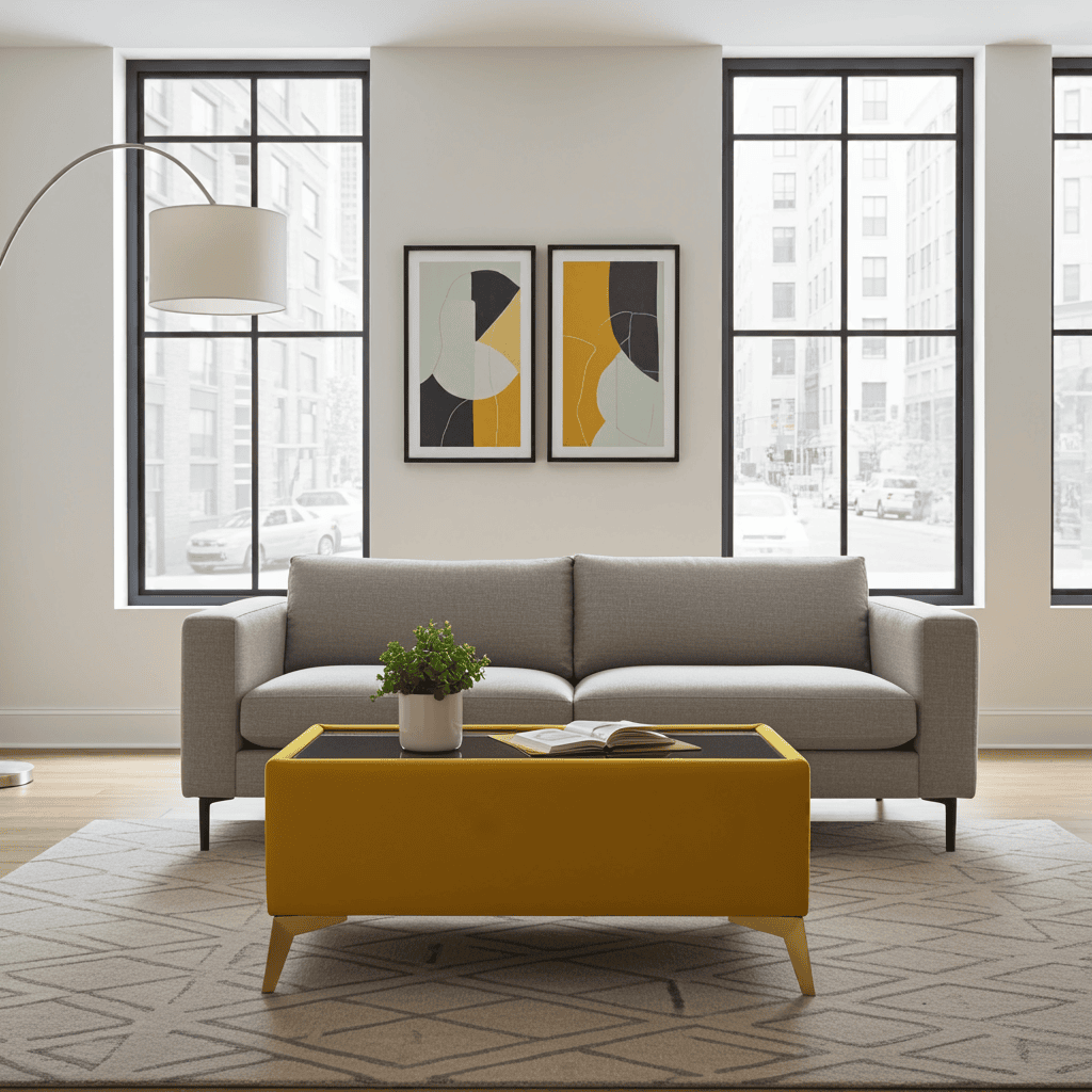 Velvet Coffee Table Customisable Glass & Metal Legs 58x95cm