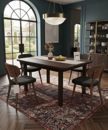 The Ashton Modern Extendable Dining Table in Walnut 160 x 90 cm to 200cm