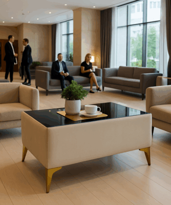 Modern Velvet Coffee Table