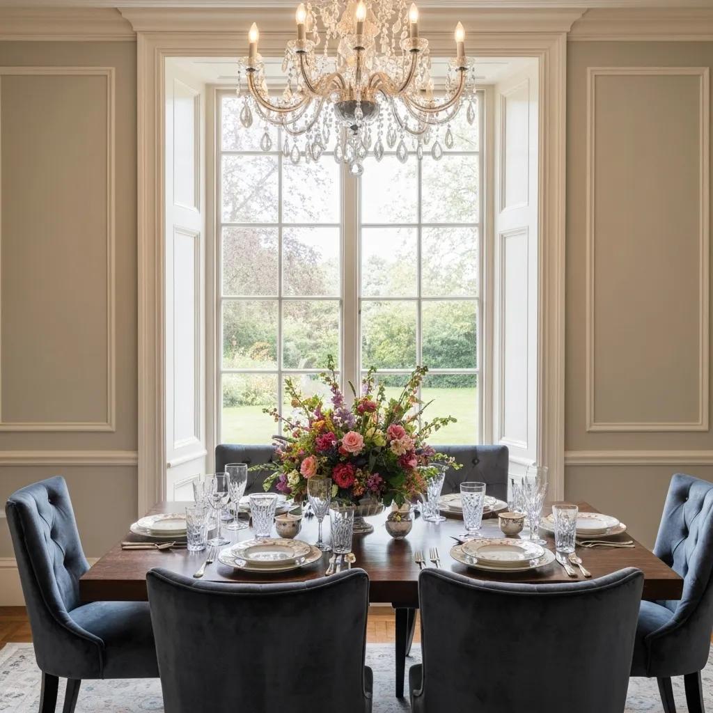 An elegant dining table setting with stylish chairs, illustrating how to select the perfect dining chairs