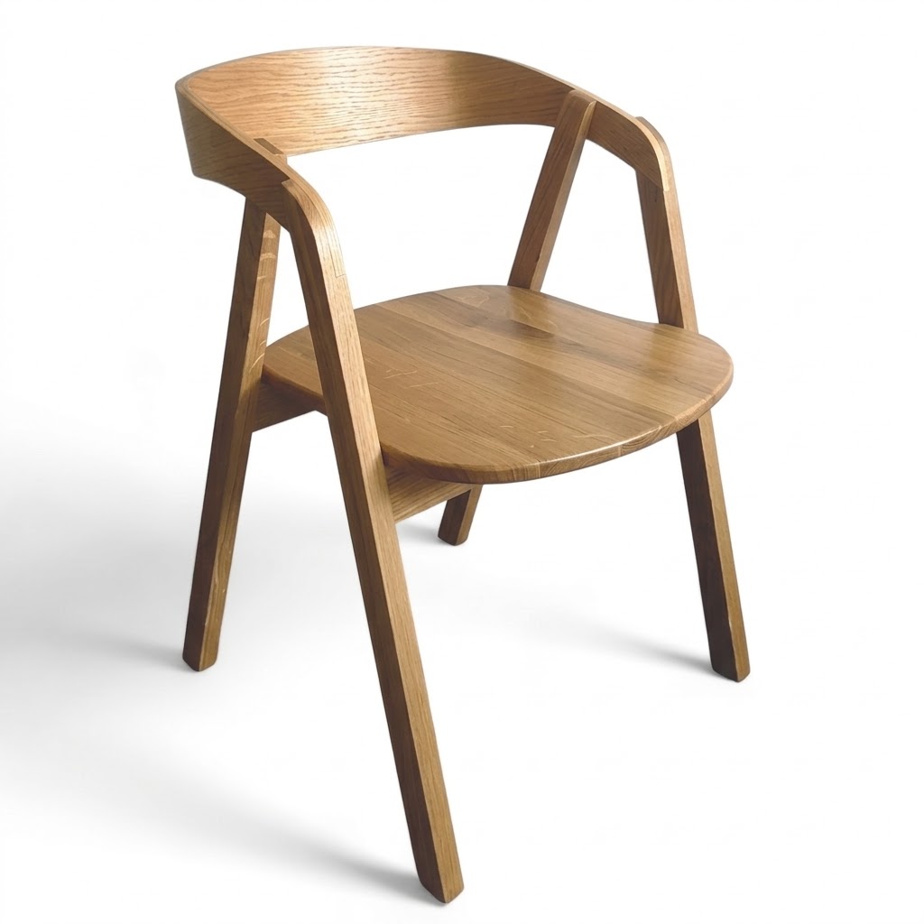 Helsinki Solid Beech Nordic Chair with All-Wood Seat