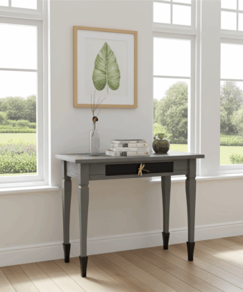 Black & Gold Dragonfly Console Table with Drawer