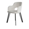 Luna Modern Bouclé Armchair with Cut-Out Backrest Design