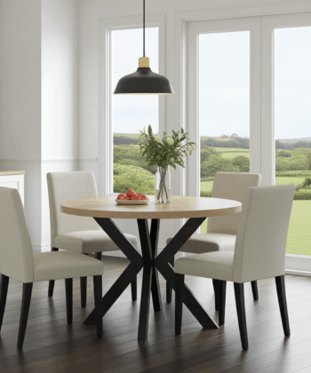 Orion Industrial Extendable Dining Table (Stone Oak) 180CM