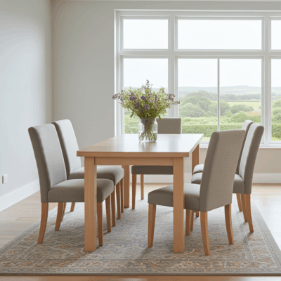 The Aaron Modern Rectangular Extendable Dining Table