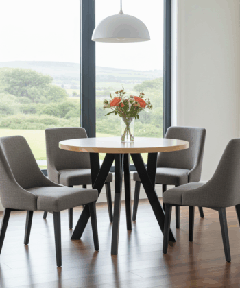 Urban Loft Round Extendable Dining Table Laminate 140cm