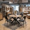 Orion Industrial Extendable Dining Table (Stone Oak) 180CM