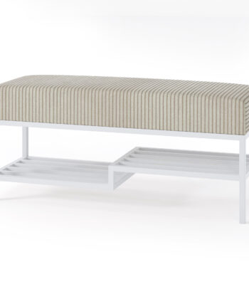 Ashton Modern Upholstered Bench with Shoe Rack