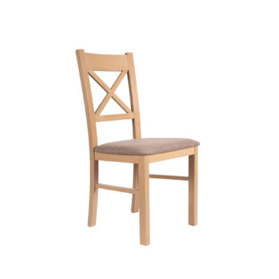 Classic Cross-Back Wooden Dining Chair Farmhouse Style