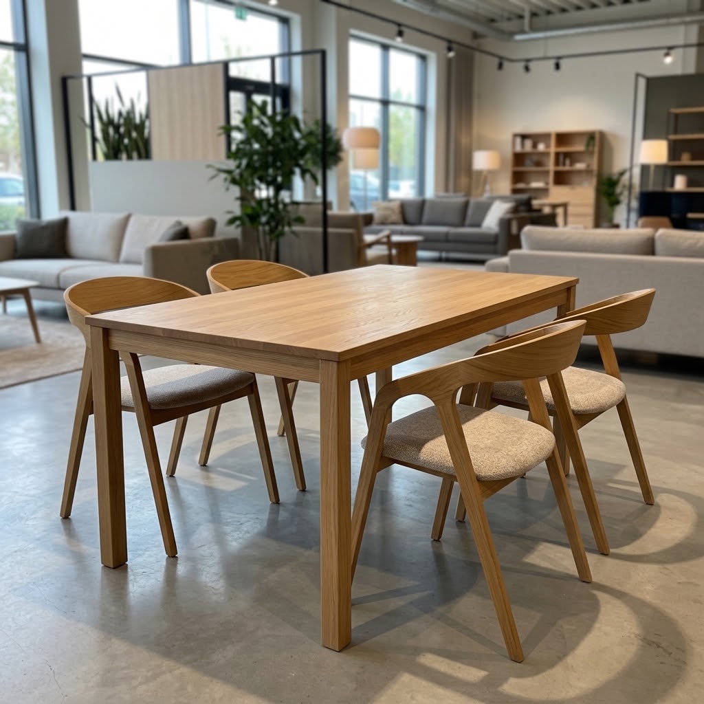 Helsinki Solid Beech Nordic Chair with Bentwood Backrest in Natural Oak and Bespoke Upholstery (56 × 60 × 73 cm)
