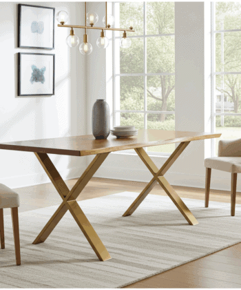 Gold X-Type Metal Table Legs 86x80 cm