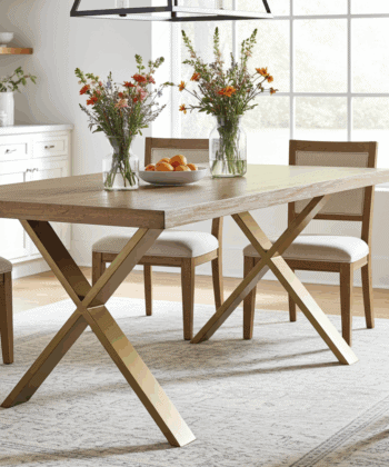 Gold X-Type Metal Table Legs 86x80 cm