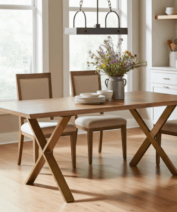 Gold X-Type Metal Table Legs 86x80 cm