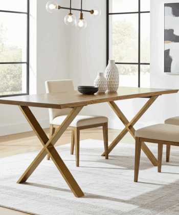 Gold X-Type Metal Table Legs 86x80 cm