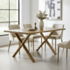 Gold X-Type Metal Table Legs 86x80 cm