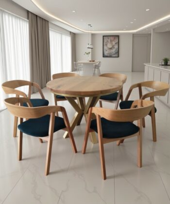 Helsinki Solid Beech Nordic Chair with Bentwood Backrest