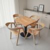 Helsinki Solid Beech Nordic Chair with All-Wood Seat