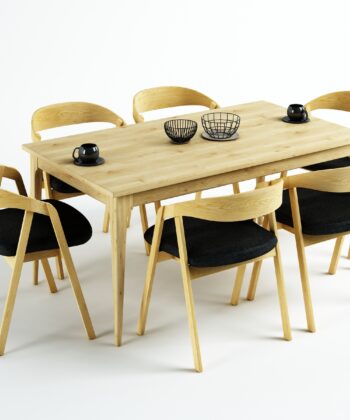 Helsinki Solid Beech Nordic Chair with Bentwood Backrest
