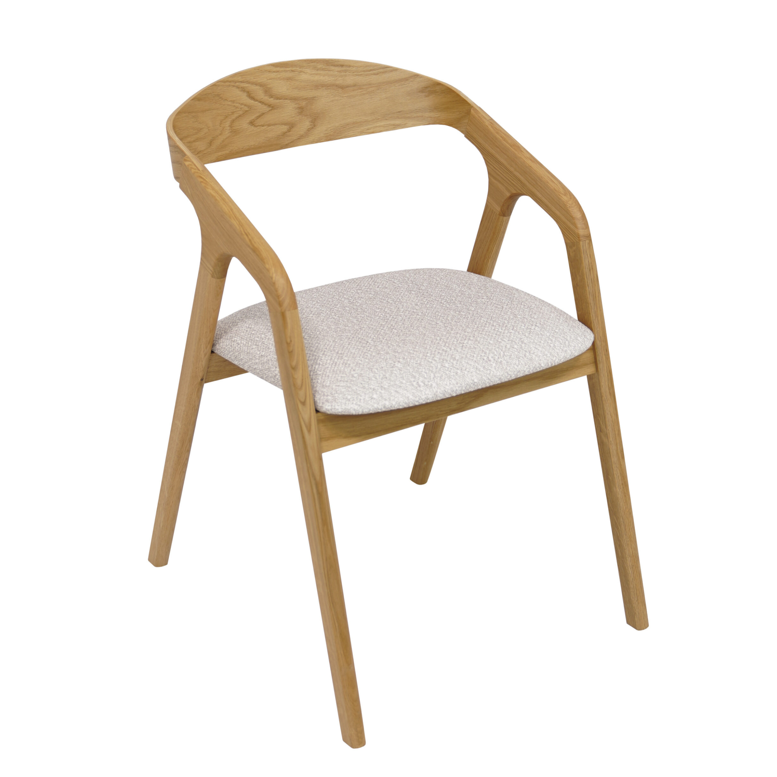 Helsinki Solid Beech Nordic Chair with Bentwood Backrest