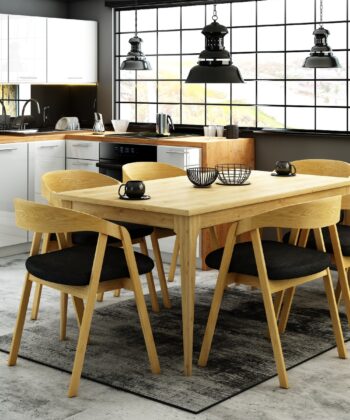 Helsinki Solid Beech Nordic Chair with Bentwood Backrest