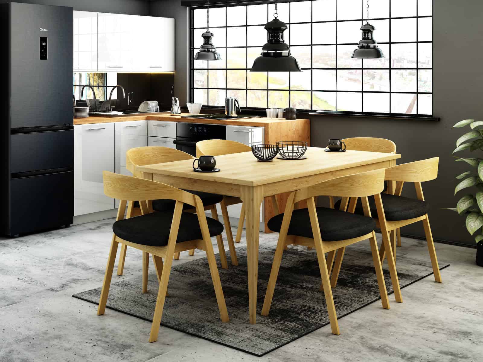 Helsinki Solid Beech Nordic Chair with Bentwood Backrest