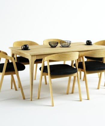 Helsinki Solid Beech Nordic Chair with Bentwood Backrest
