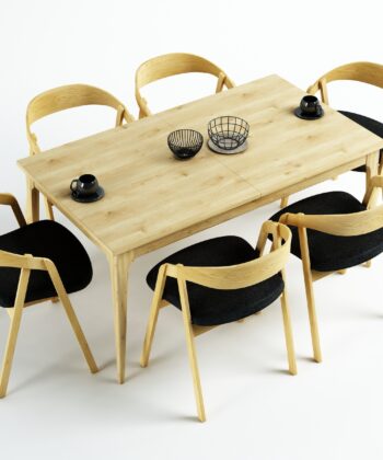 Helsinki Solid Beech Nordic Chair with Bentwood Backrest