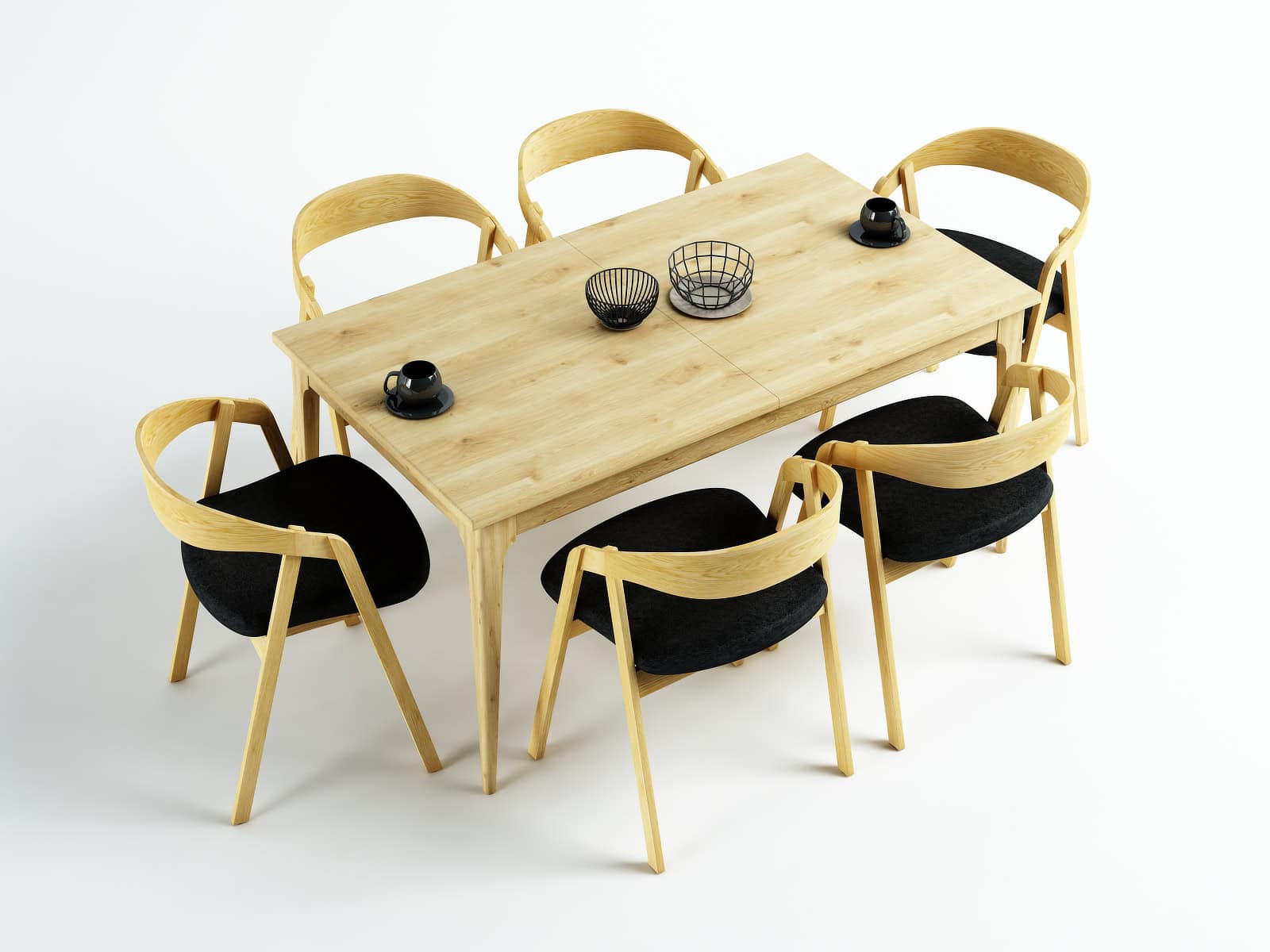 Helsinki Solid Beech Nordic Chair with Bentwood Backrest