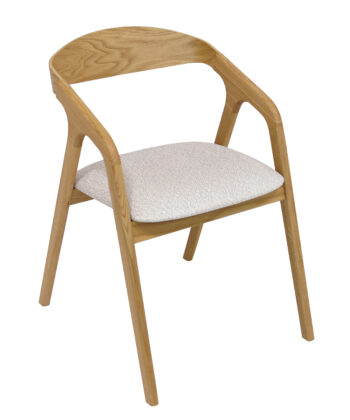 Helsinki Solid Beech Nordic Chair with Bentwood Backrest