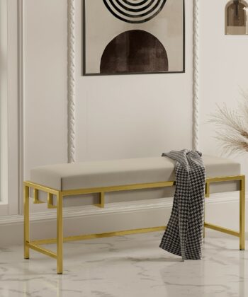 Lexi Modern Glam Upholstered Bench