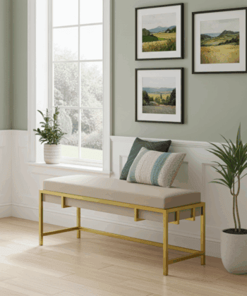 Lexi Modern Glam Upholstered Bench
