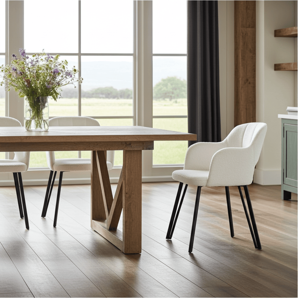Luna Modern Bouclé Armchair with Cut-Out Backrest Design