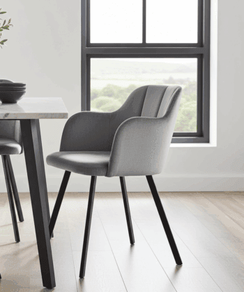 Milan Customisable Velvet Accent Chair with Channel Tufting