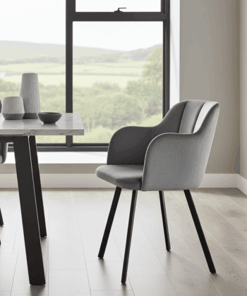 Milan Customisable Velvet Accent Chair with Channel Tufting