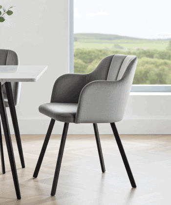 Milan Customisable Velvet Accent Chair with Channel Tufting