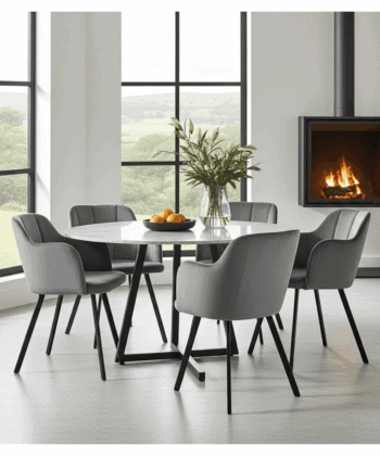 Milan Customisable Velvet Accent Chair with Channel Tufting