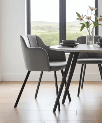 Milan Customisable Velvet Accent Chair with Channel Tufting