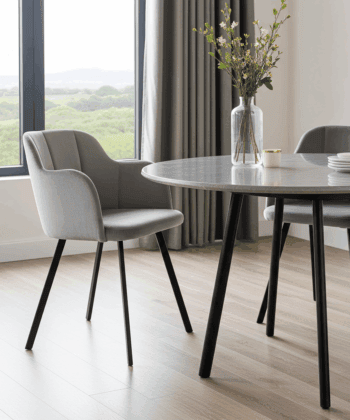 Milan Customisable Velvet Accent Chair with Channel Tufting