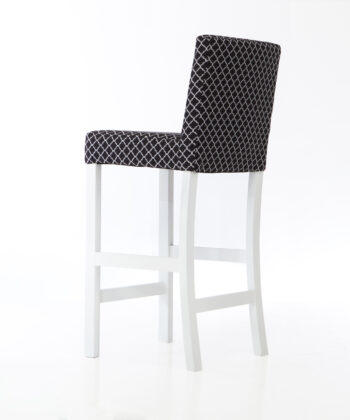 Monaco Classic Upholstered Bar Stool with Geometric Pattern