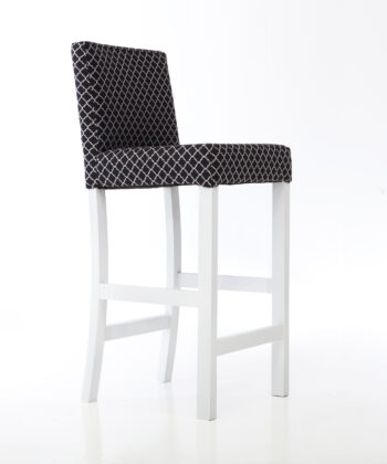 Monaco Classic Upholstered Bar Stool with Geometric Pattern