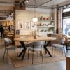 Orion Industrial Extendable Dining Table (Stone Oak) 180CM