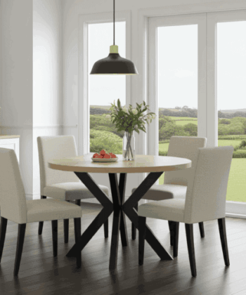 Orion Industrial Extendable Dining Table (Stone Oak) 180CM
