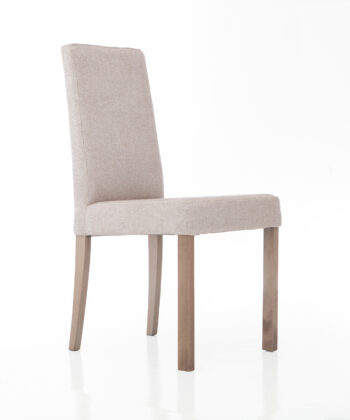 Premium Upholstered Dining Chair with Natural Wood Frame