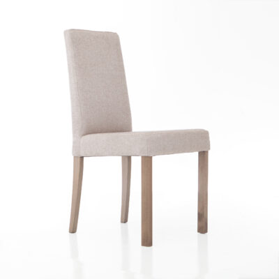 Premium Upholstered Dining Chair with Natural Wood Frame