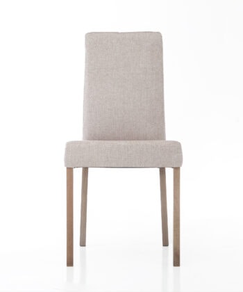 Premium Upholstered Dining Chair with Natural Wood Frame