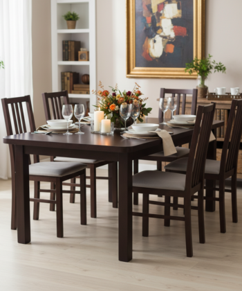 The Ashton Modern Extendable Dining Table in Walnut