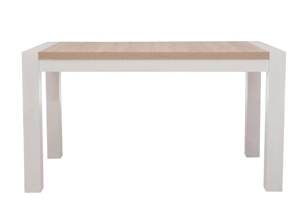 Sonoma Oak Extendable Dining Table with White Frame 140/200cm